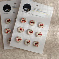 Handmade Ceramic Buttons | Hexagon