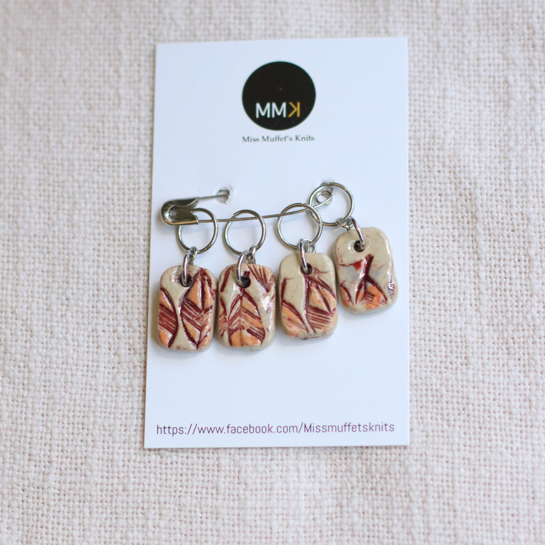 Handmade Stitch Markers | LEAF Set of 4