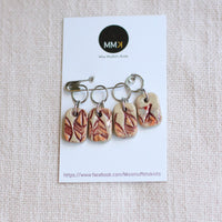 Handmade Stitch Markers | LEAF Set of 4