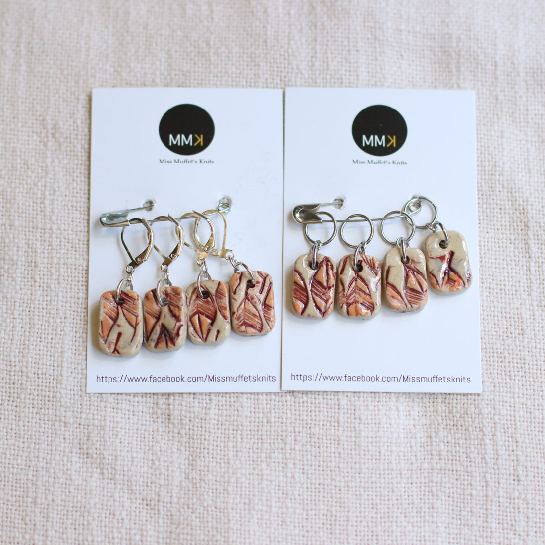 Handmade Stitch Markers | LEAF Set of 4
