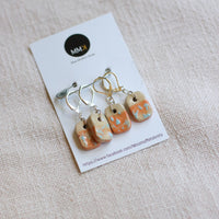 Handmade Stitch Markers | Orange Set of 4