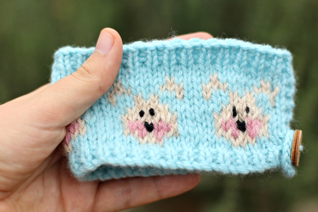 Marshmallow Bunny Mug Cosy | Complete Knitting Kit