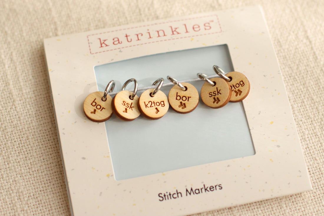 Sock Knitting Instructional Stitch Markers | Set of 6