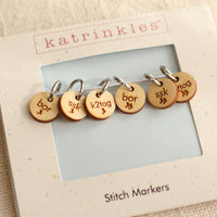 Sock Knitting Instructional Stitch Markers | Set of 6