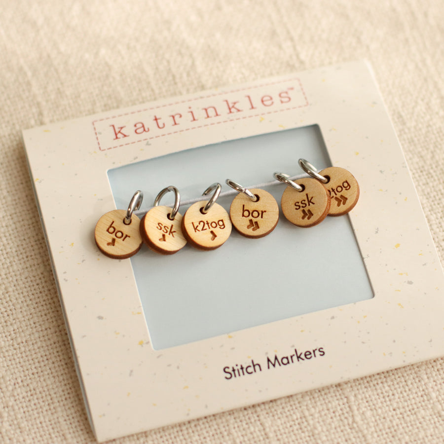 Sock Knitting Instructional Stitch Markers | Set of 6