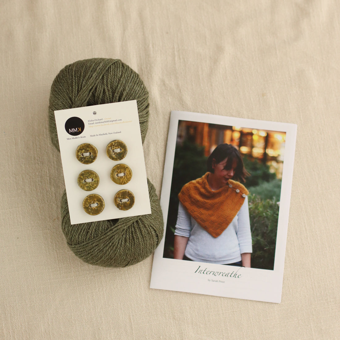 Interwreathe DK + Handmade Buttons Kit