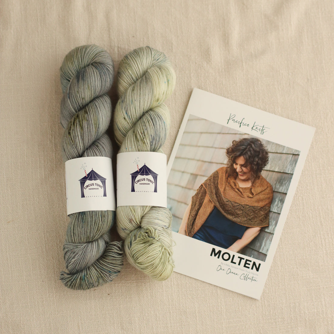 Molten Shawl by Libby Jonson | Hand Dyed Knitting Kit