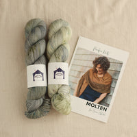 Molten Shawl by Libby Jonson | Hand Dyed Knitting Kit