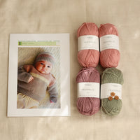 Aspen Sweater and Hat by Lisa F Design | Knitting Kit | Pinks