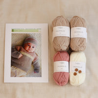 Aspen Sweater and Hat by Lisa F Design | Knitting Kit | Pinks