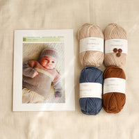 Aspen Sweater and Hat by Lisa F Design | Knitting Kit | Blues