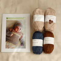 Aspen Sweater and Hat by Lisa F Design | Knitting Kit | Blues