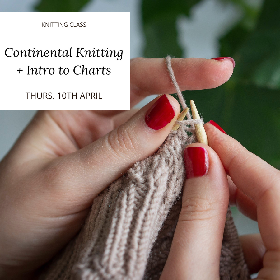 Continental & Intro to Chart Knitting Class with Vera Marcu