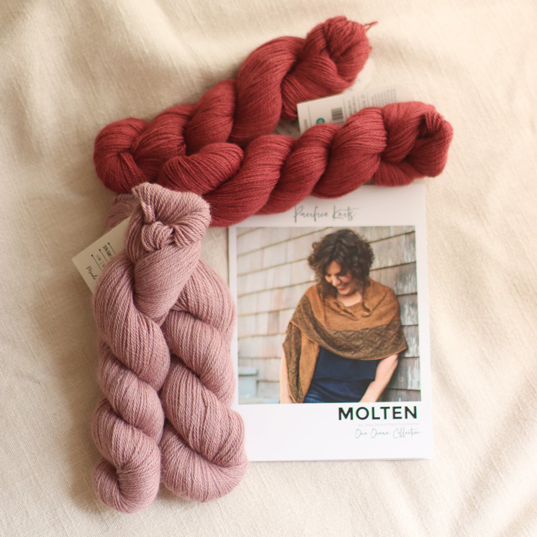 Molten Shawl by Libby Jonson | Baby Alpaca & Silk Knitting Kit