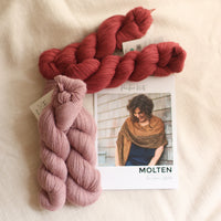 Molten Shawl by Libby Jonson | Baby Alpaca & Silk Knitting Kit
