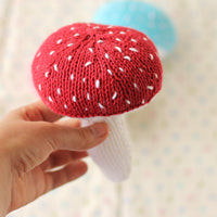 Mushroom Baby Rattle Knitting Kit | Organic Wool