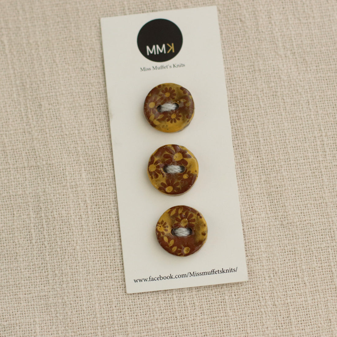 Handmade Ceramic Buttons | Medium Set of 3