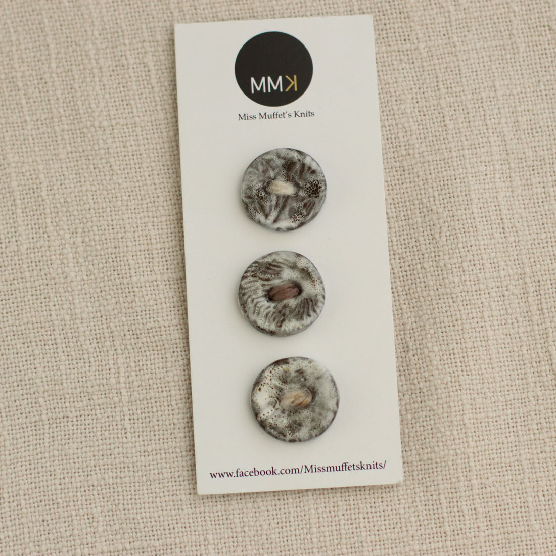 Handmade Ceramic Buttons | Medium Set of 3