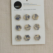 Handmade Ceramic Buttons | Hexagon