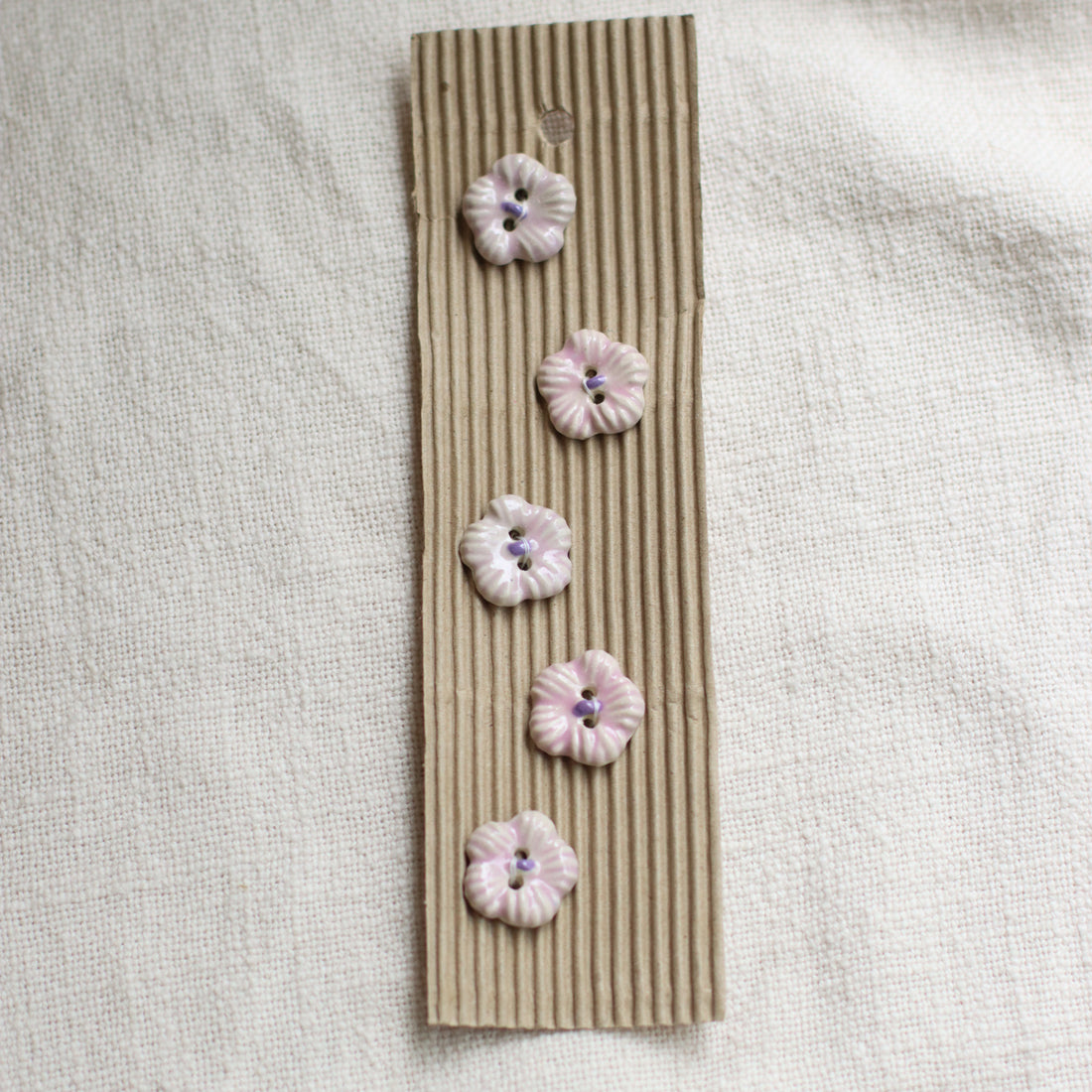 Pink Flower Buttons