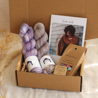 Molten Shawl Gift Set | Blues Knitting Kit