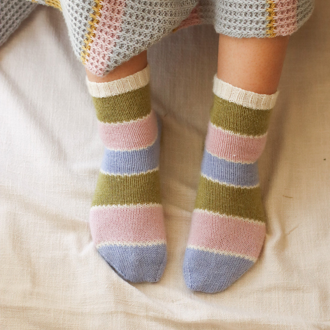 Slip Stitch Stripe Socks | PDF Knitting Pattern