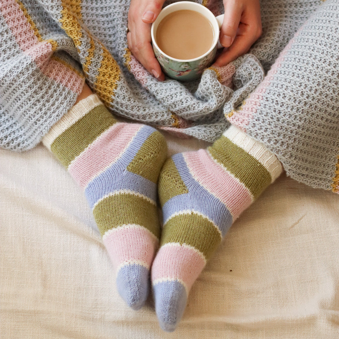 Slip Stitch Stripe Socks | PDF Knitting Pattern