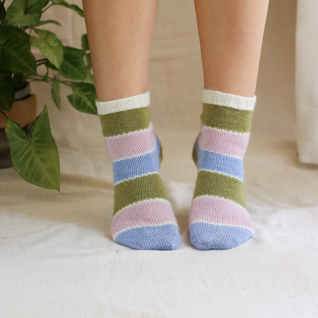 Slip Stitch Stripe Socks | PDF Knitting Pattern