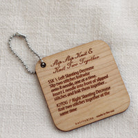 SSK & K2TOG (Decreases) Tool | Wooden Mini Keychain Tool