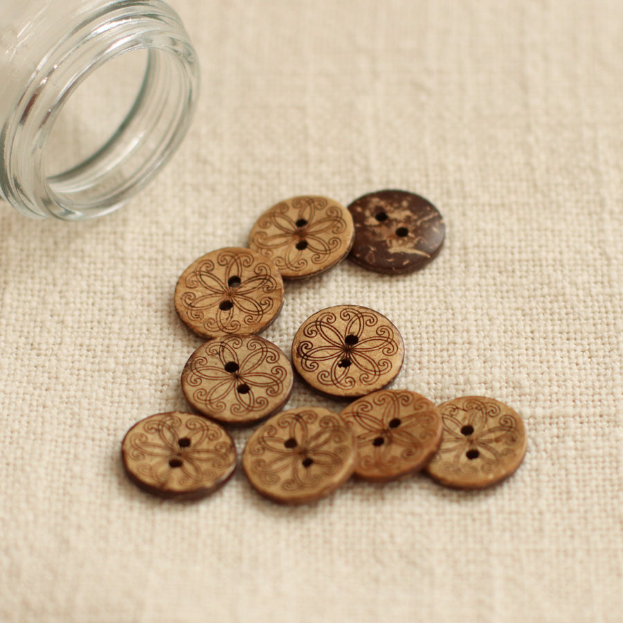 Coconut Buttons | Small 18mm