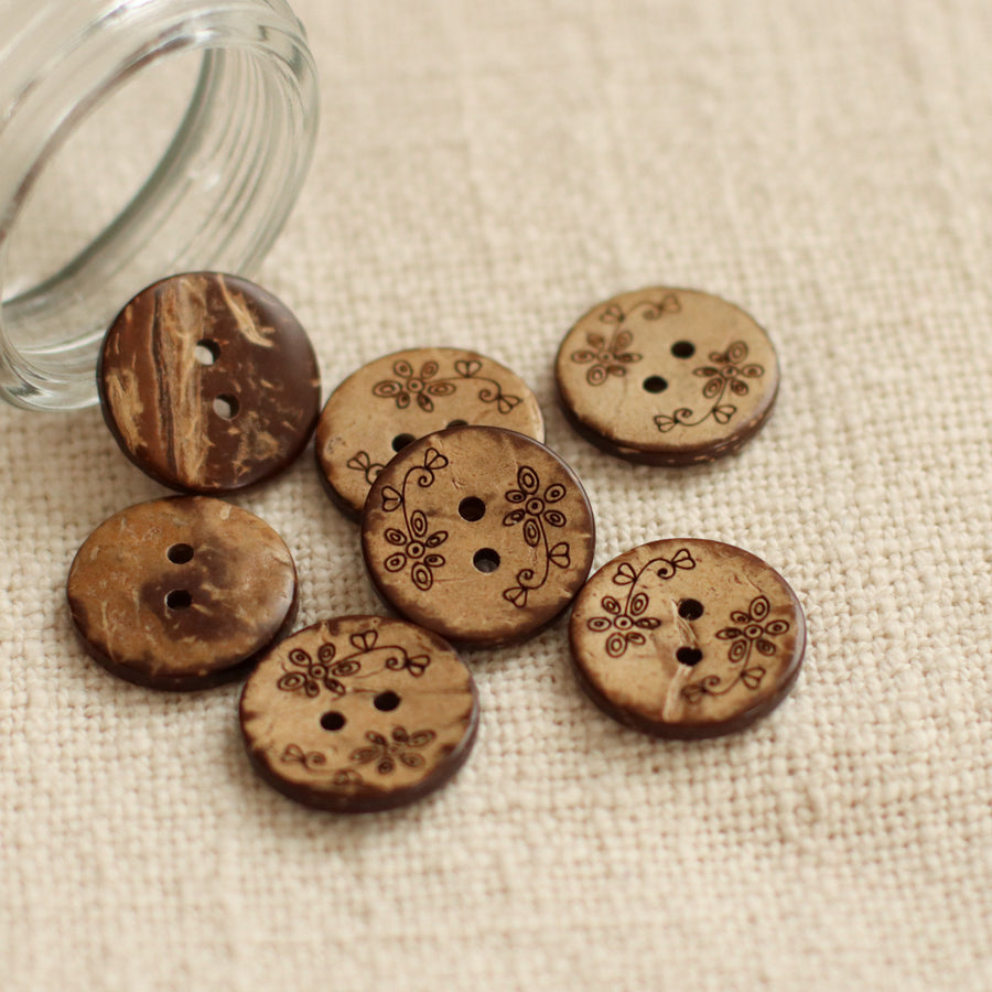 Coconut Buttons | Small 18mm