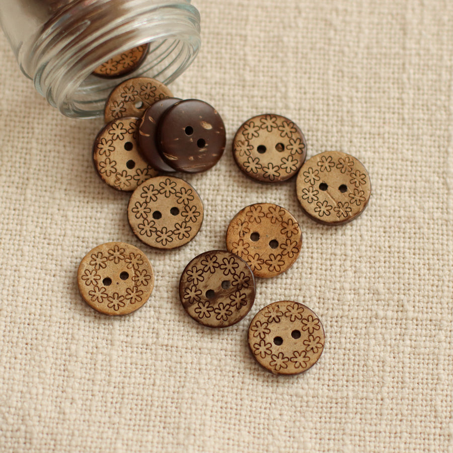 Coconut Buttons | Small 18mm