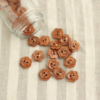 Flower Wooden Buttons | Small 15mm