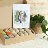 Noughts & Crosses Baby Blanket by Debra Kinsey | Organic Wool Knitting Kit