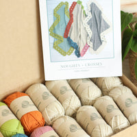 Noughts & Crosses Baby Blanket by Debra Kinsey | Organic Wool Knitting Kit