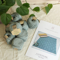 Latticework Baby Blanket by Debra Kinsey | Organic Cotton Knitting Kit