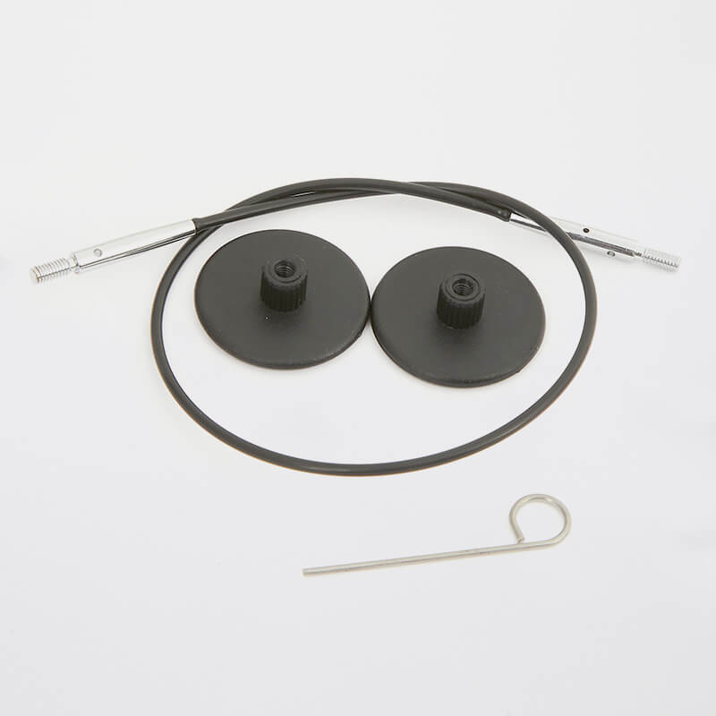 KnitPro Interchangeable Cables | Black Nylon