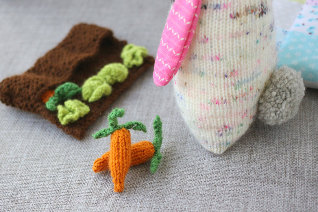 Bunny's Veggie Garden | PDF Knitting Pattern