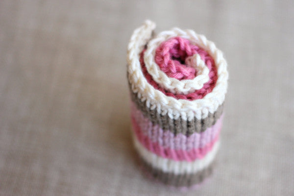 Neapolitan Ice Cream Washcloth | PDF Knitting Pattern