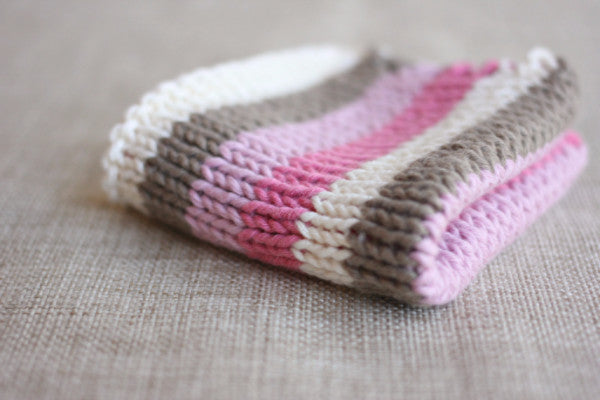 Neapolitan Ice Cream Washcloth | PDF Knitting Pattern