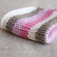 Neapolitan Ice Cream Washcloth | PDF Knitting Pattern