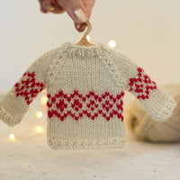Mini Jumper (Sweater) Ornaments | Complete Knitting Kit