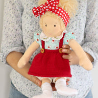 Doll's Posie Pinafore | PDF Knitting Pattern