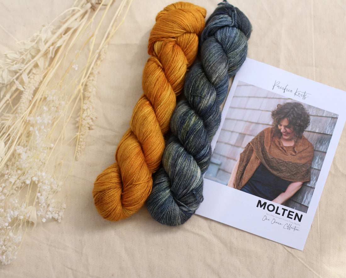 Molten Shawl by Libby Jonson | Knitting Kit