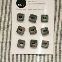 Handmade Ceramic Buttons | Small Set of 9