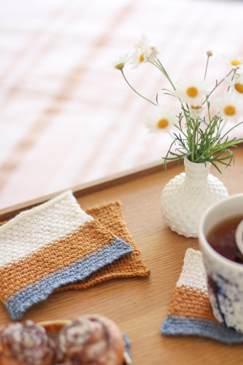 Cosy Home Coasters | PDF Knitting Pattern