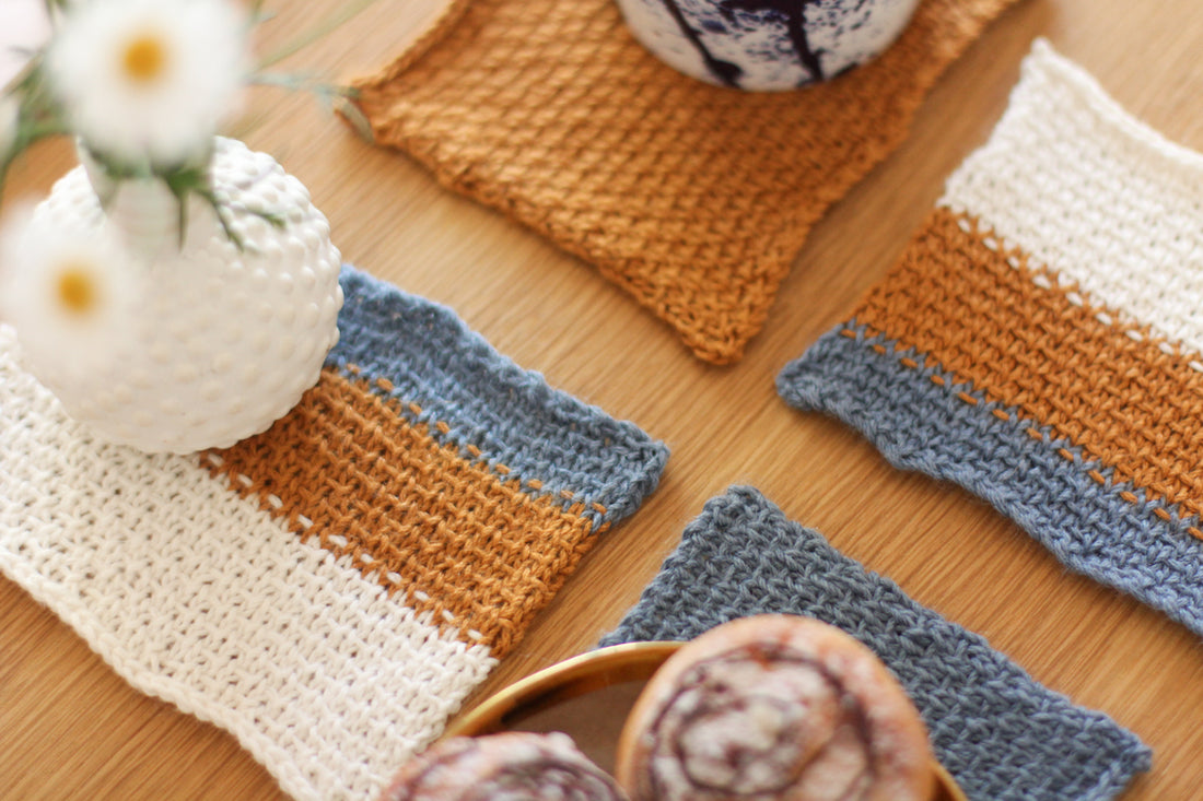 Cosy Home Coasters | PDF Knitting Pattern