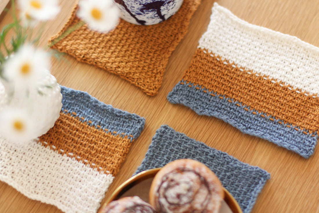 Cosy Home Coasters | PDF Knitting Pattern