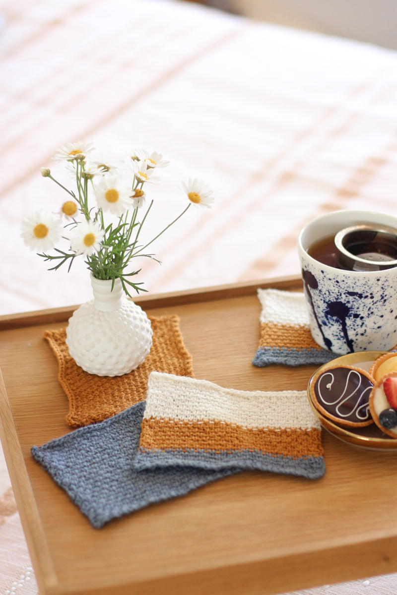 Cosy Home Coasters | PDF Knitting Pattern