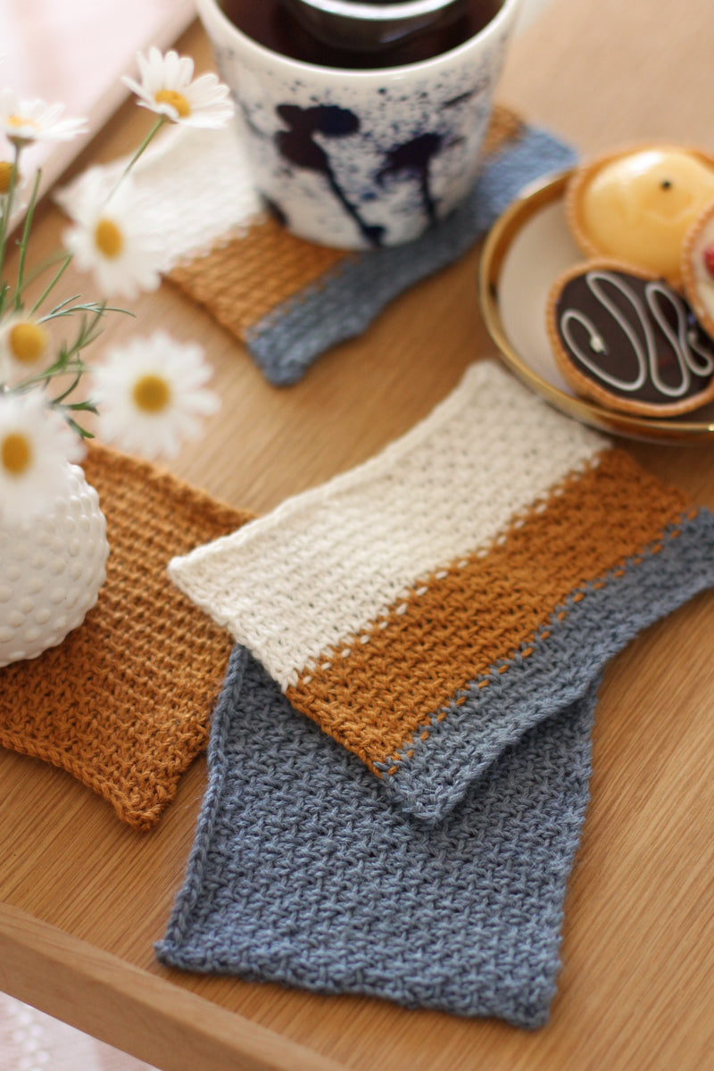 Cosy Home Coasters | PDF Knitting Pattern